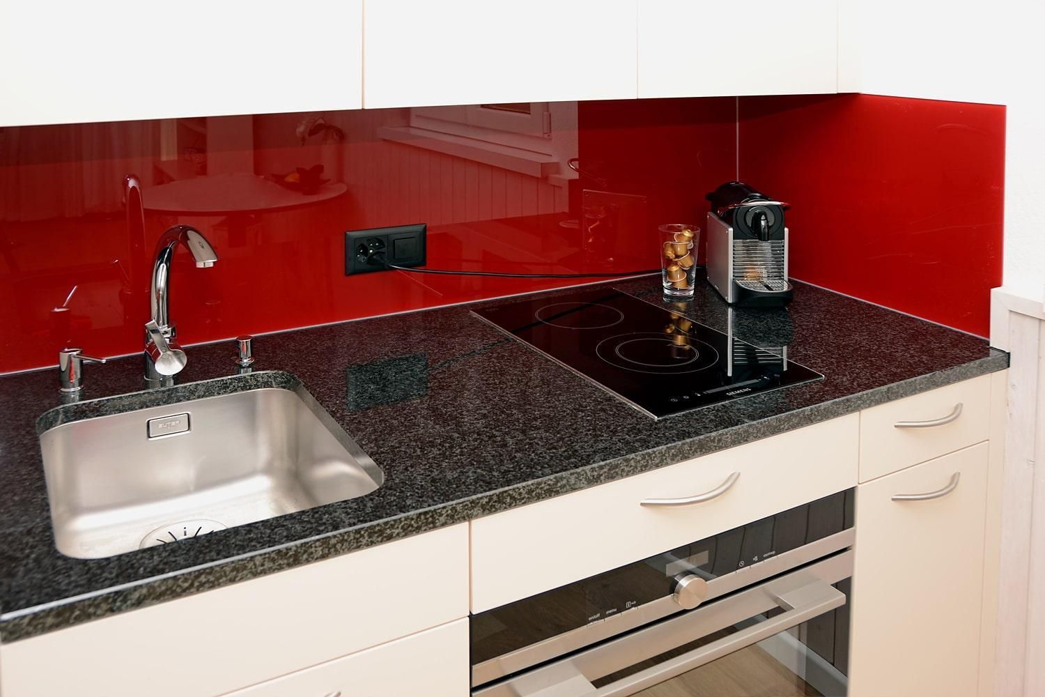 Ansicht Küche - Ferienwohnung Studio 25 - Haus Green - Davos Platz