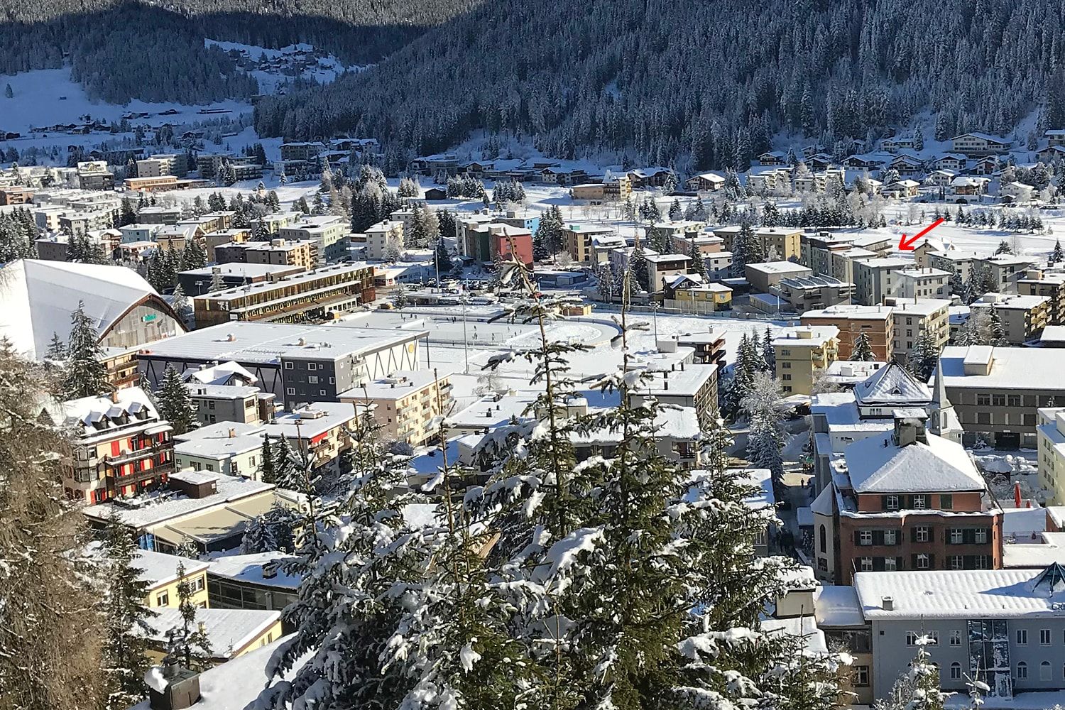 Lage Haus Green in Davos Platz
