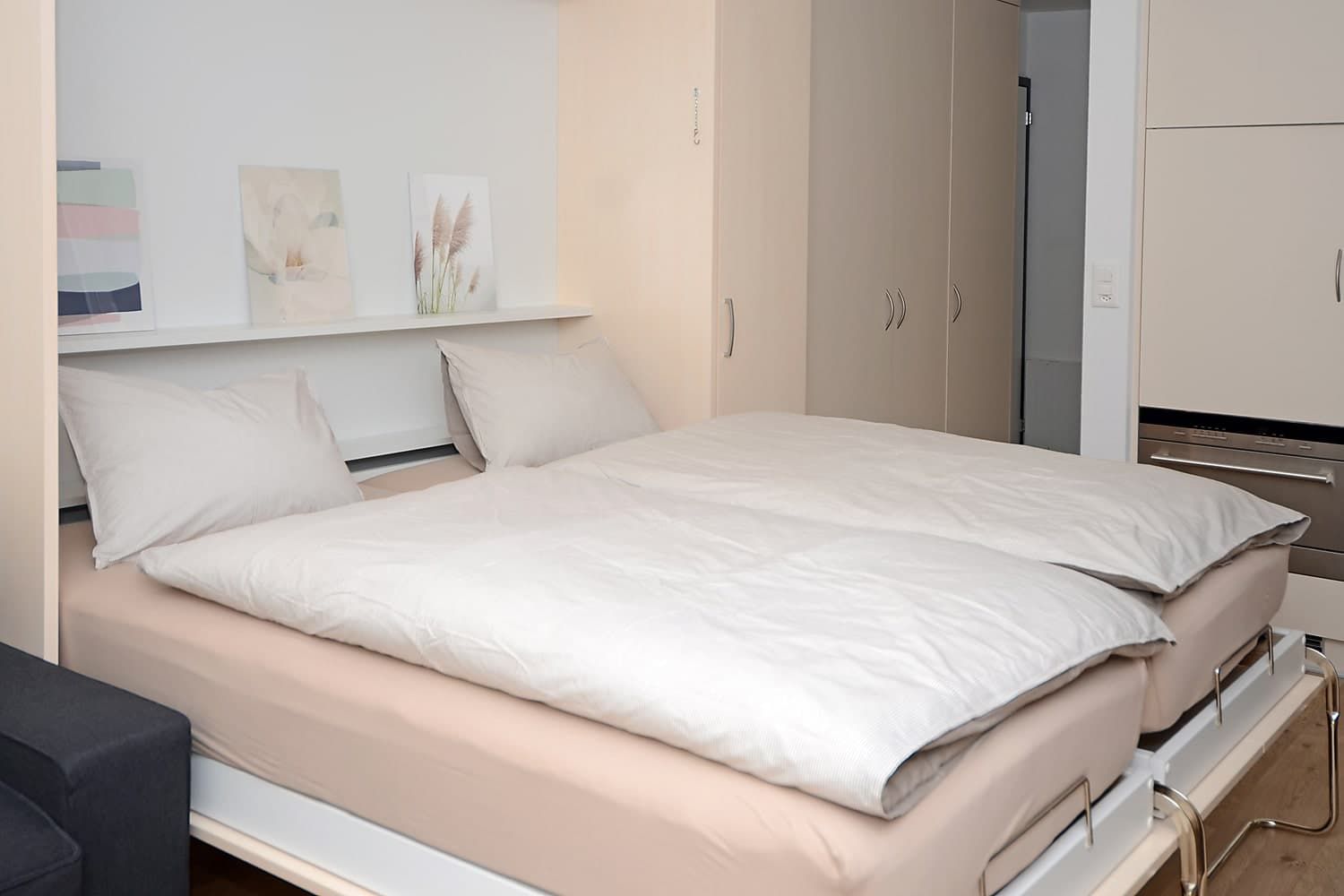 Ansicht Doppelbett - Ferienwohnung Studio 25 - Haus Green - Davos Platz