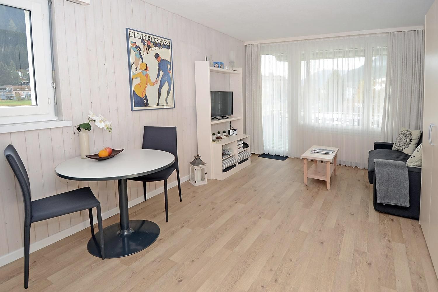 Ansicht Essbereich - Ferienwohnung Studio 25 - Haus Green - Davos Platz